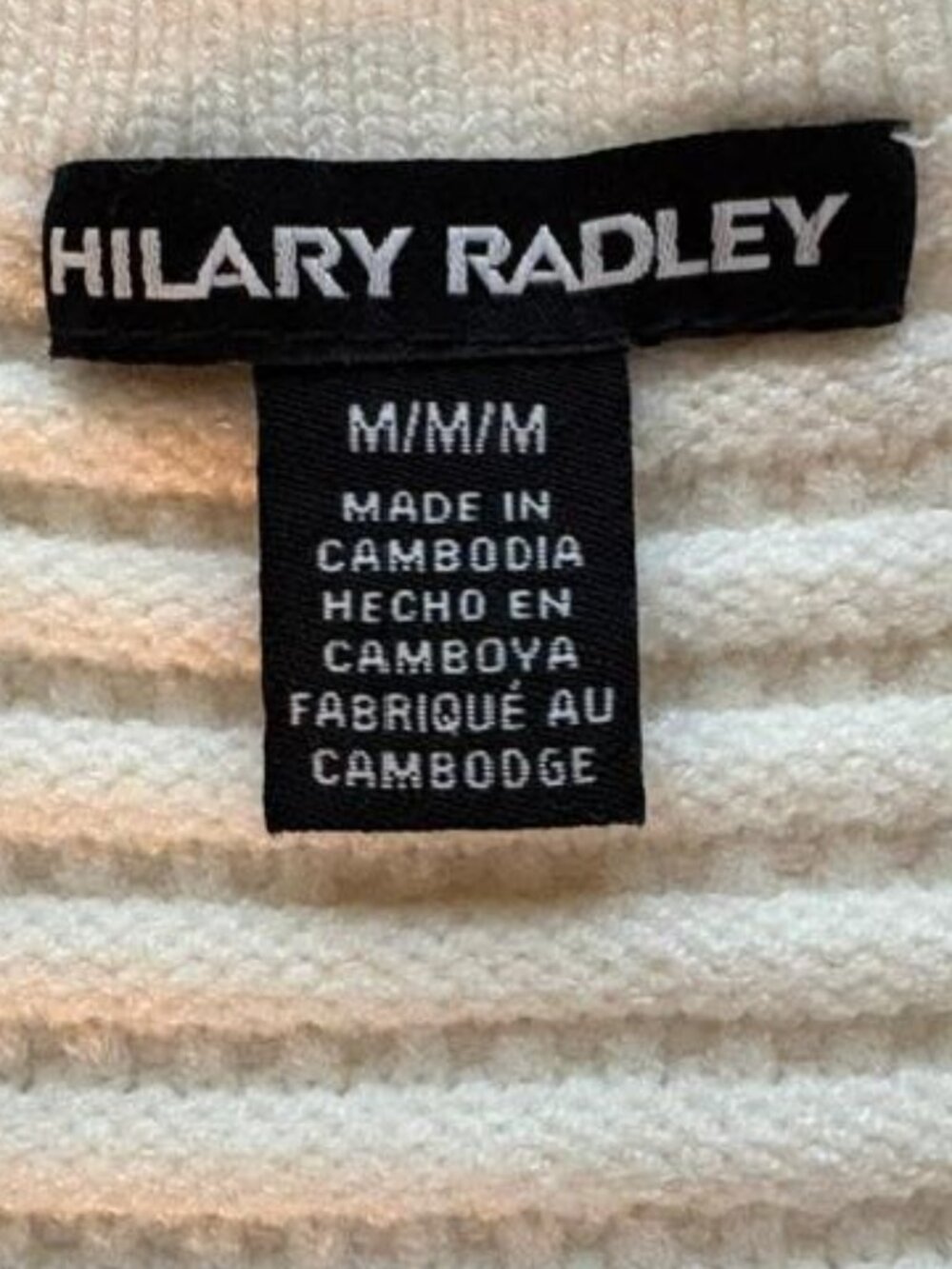 New Women's Hilary Radley Cream White Knitted Cardigan Button Front Sweater Med - Picture 5 of 11
